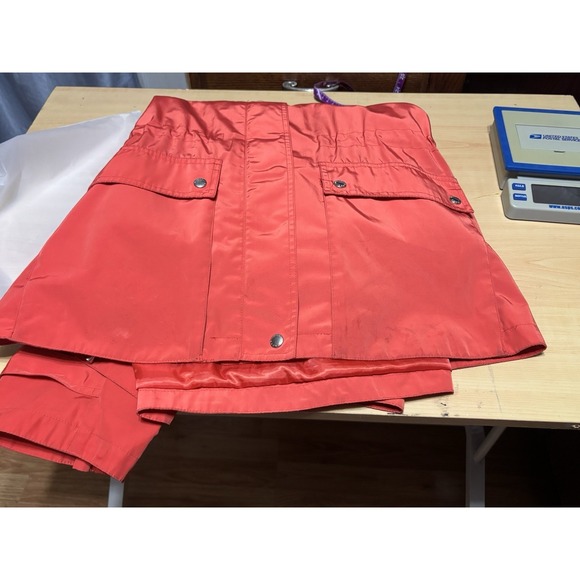 Michael Kors Women's Orange Silky Satin Light Utility Jacket Size 2X Preppy - Picture 4 of 13